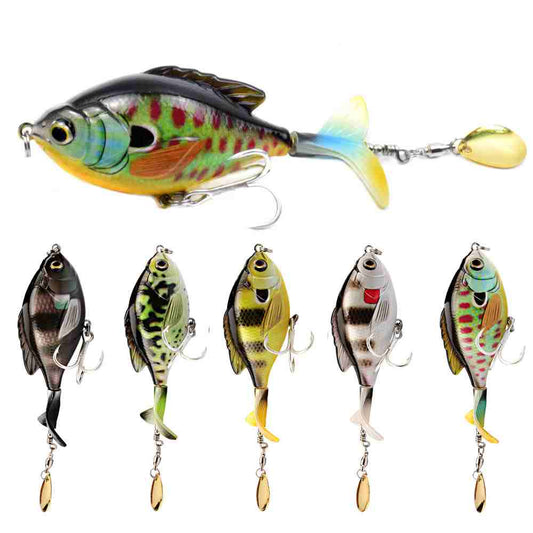 2pc 16.9g 9.5cm whopper plopper lure with spinner