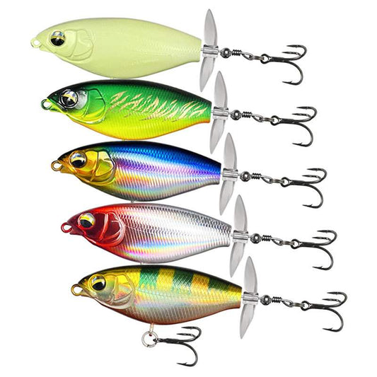 5 pc 6g 11g floating twin propellers lure
