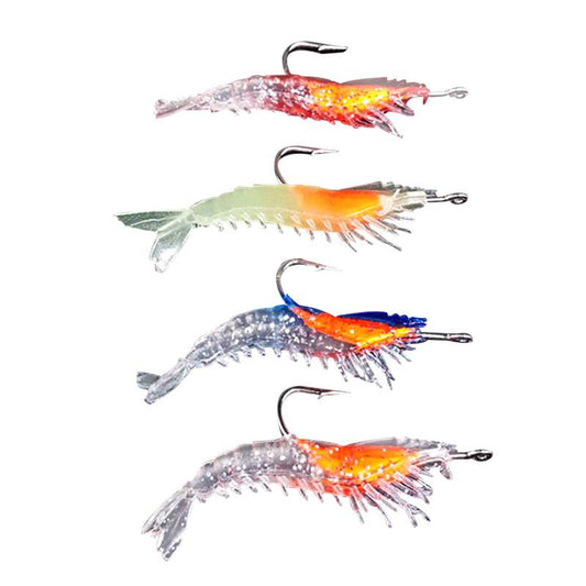 5pc 6cm3g bionic shrimp type soft bait with hook