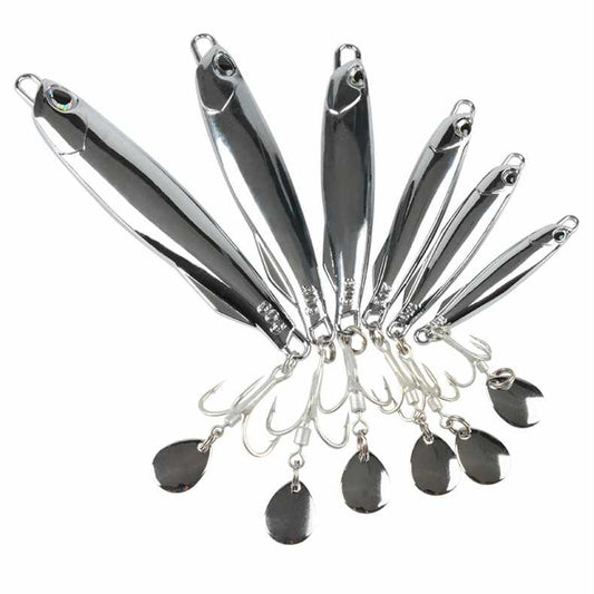 2pc 10/15/20/30/40/60/80g JIG electroplated mirror silver blank lure