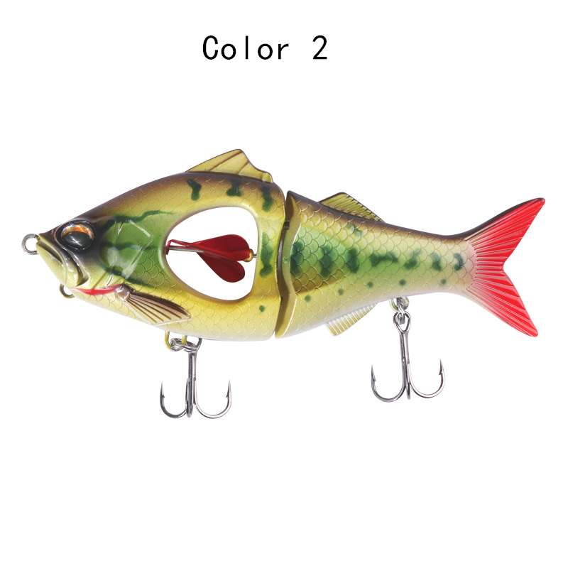 2 propeller for fishing lures Topwater Bass Lure Kit, Plopping Tail Bigger Splash Whopping, Soft Plastic Frog Bait 3D Eyes Lifelike Body Pattern, Bass Snakehead Musky Pike Walleye, 5-Piece Kit : Sports 2 pcs Long range underwater