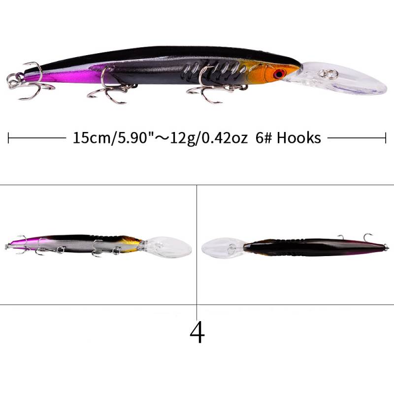 2 pc 15cm 12.5g floating minnow lure