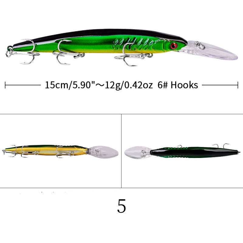2 pc 15cm 12.5g floating minnow lure