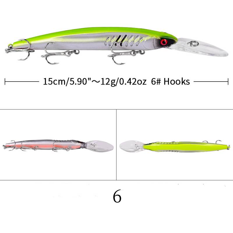 2 pc 15cm 12.5g floating minnow lure