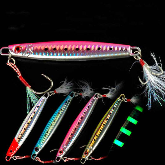 2pc 25/40/60/80/100/120/150/180g long range metal long cast JIG lure