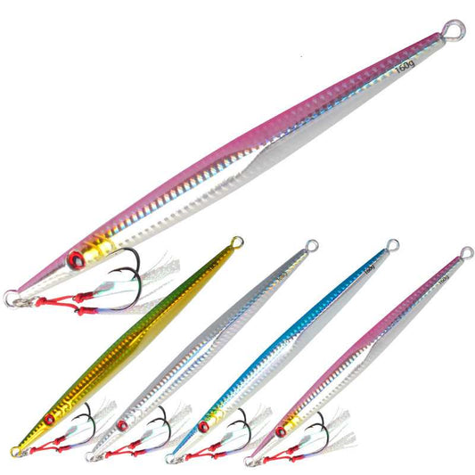2pc 60/80/160/200/250/300/350/400g long range heavy metal jig lure