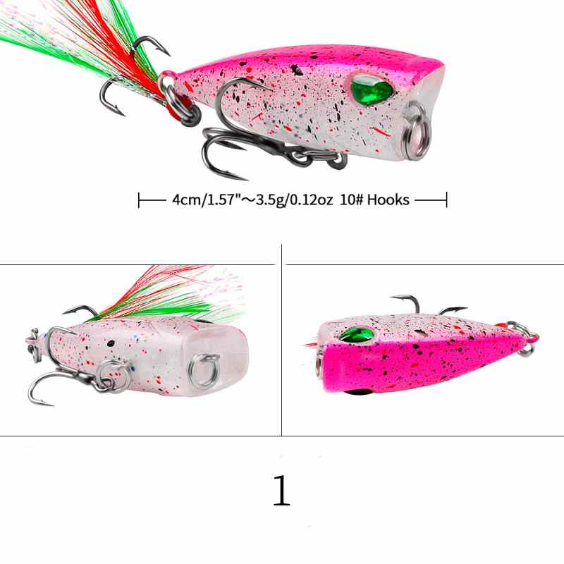2 pc 4.3cm 4g popper Fishing Lures