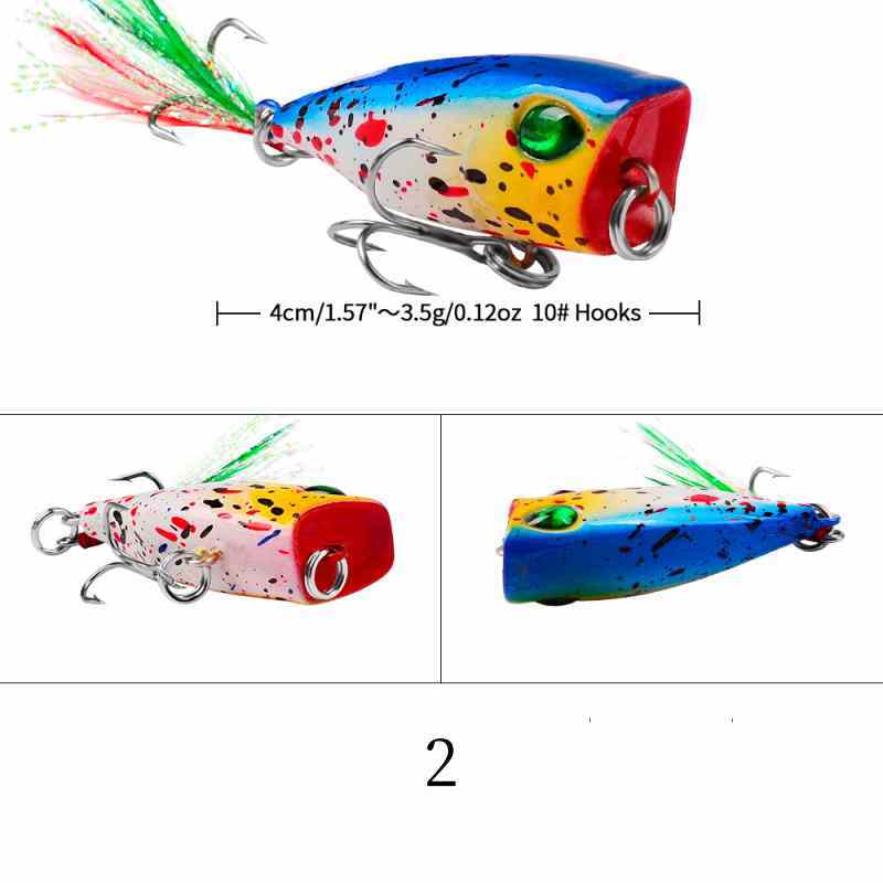 2 pc 4.3cm 4g popper Fishing Lures