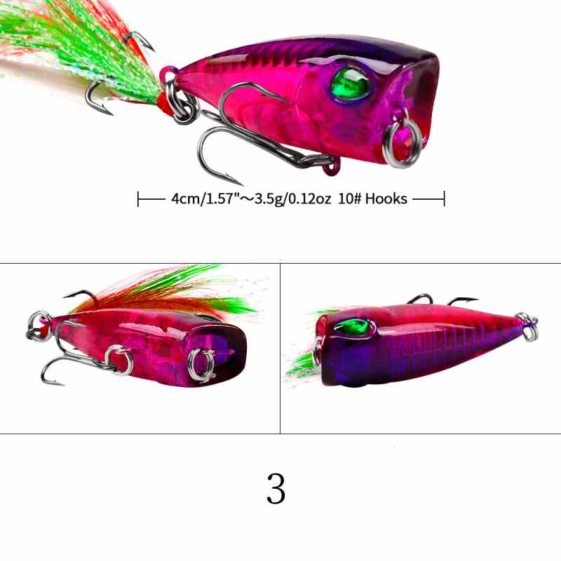 2 pc 4.3cm 4g popper Fishing Lures