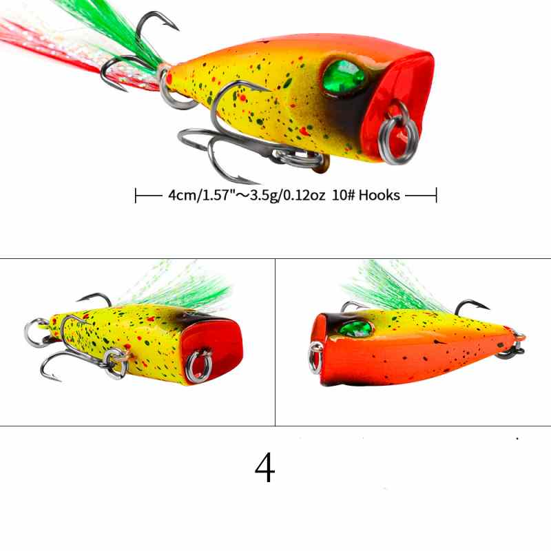 2 pc 4.3cm 4g popper Fishing Lures